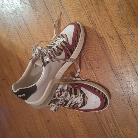 Coach Red and Black Sneakers Classic Athletic Design - Picture 1 of 5
